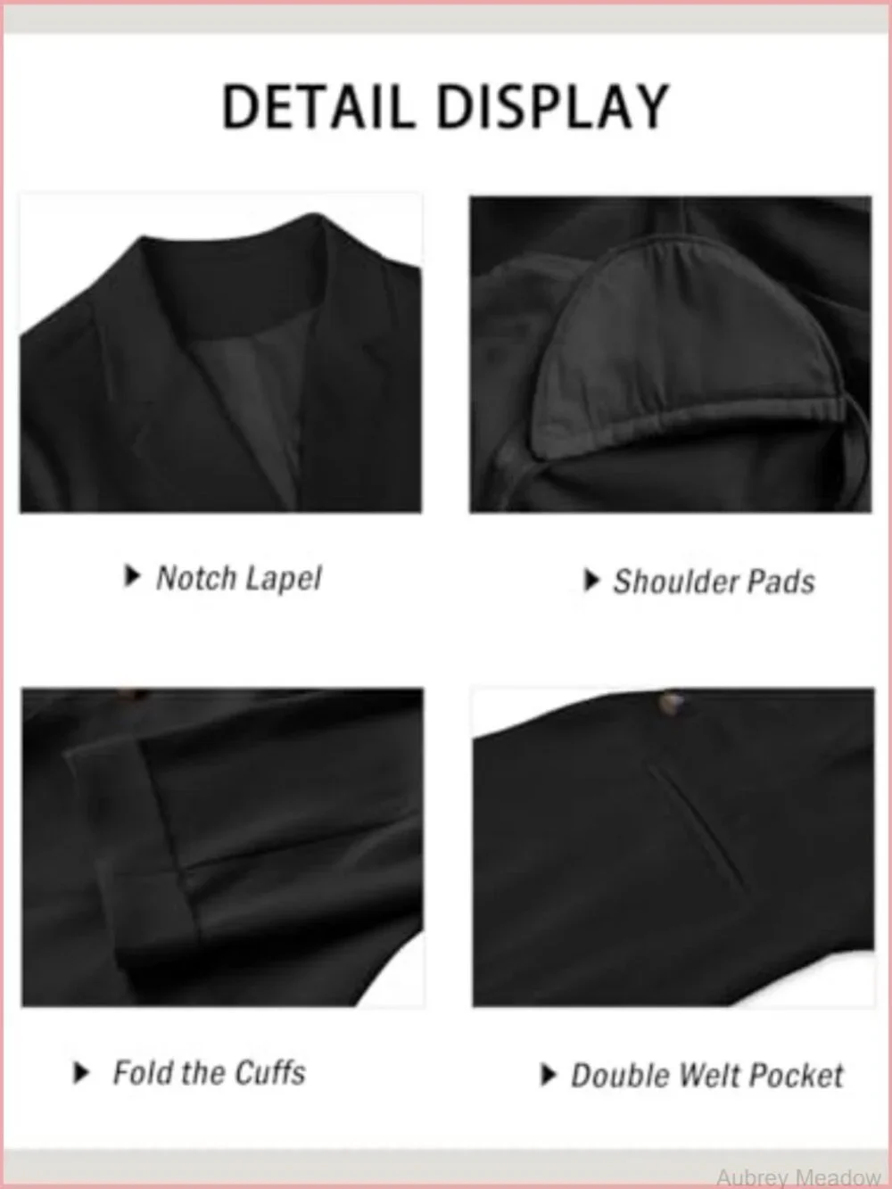 Lightweight 3/4 Sleeve Lapel Open Front Blazer with Pockets